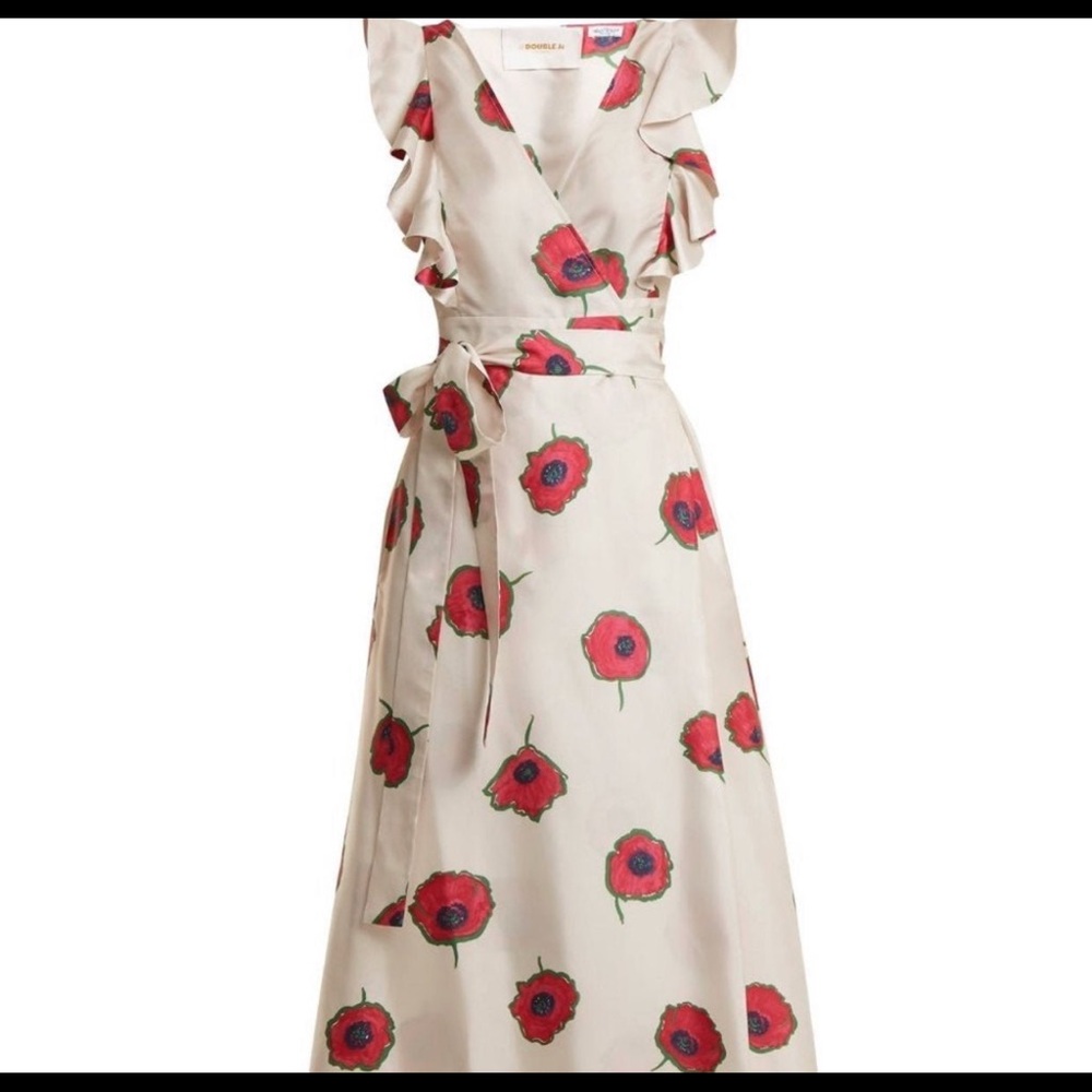 La Double J 100% Italian Silk Maxi Wrap Wedding Guest Dress - Picture 3 of 16